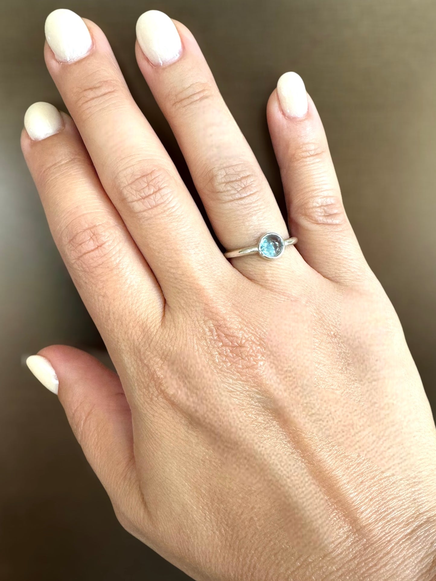 Sterling silver & Swiss topaz Drops Ring