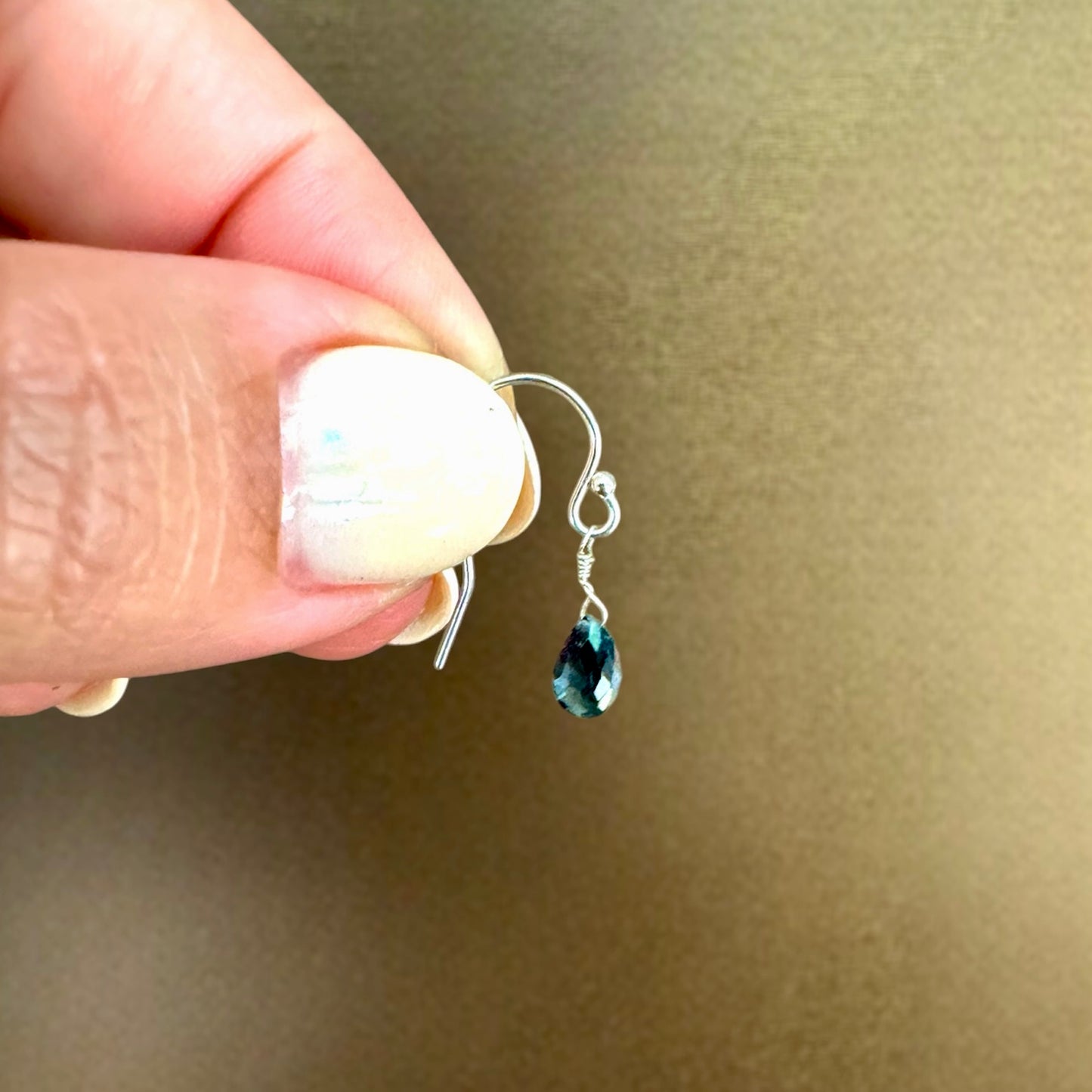 Sterling Silver & Topaz Drops Earrings