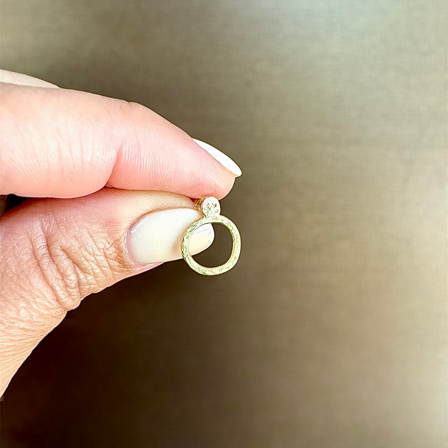 14k yellow gold Luna Earrings - small