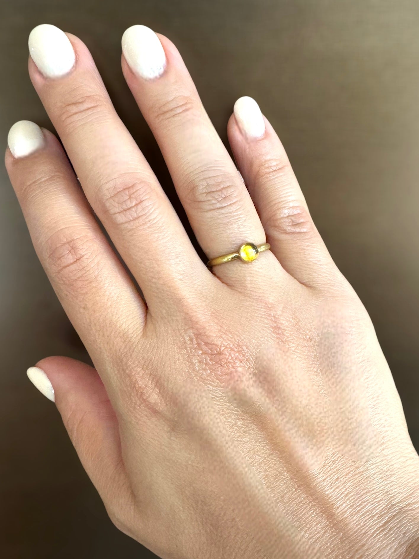 14k yellow gold & citrine Drops Ring