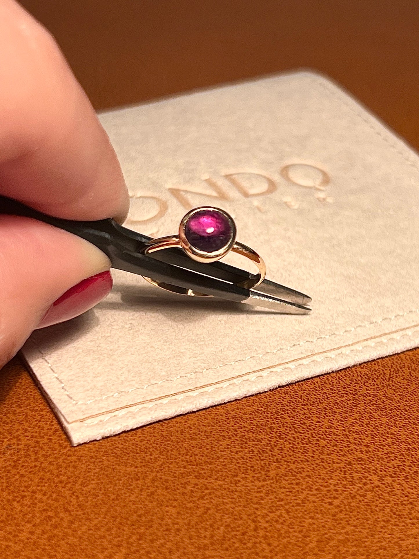 14k yellow gold & amethyst Drops Ring