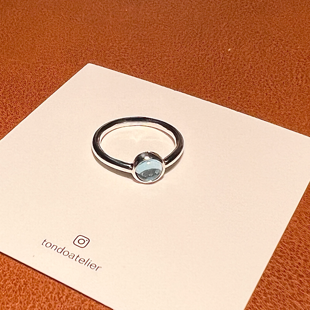 Sterling silver & Swiss topaz Drops Ring