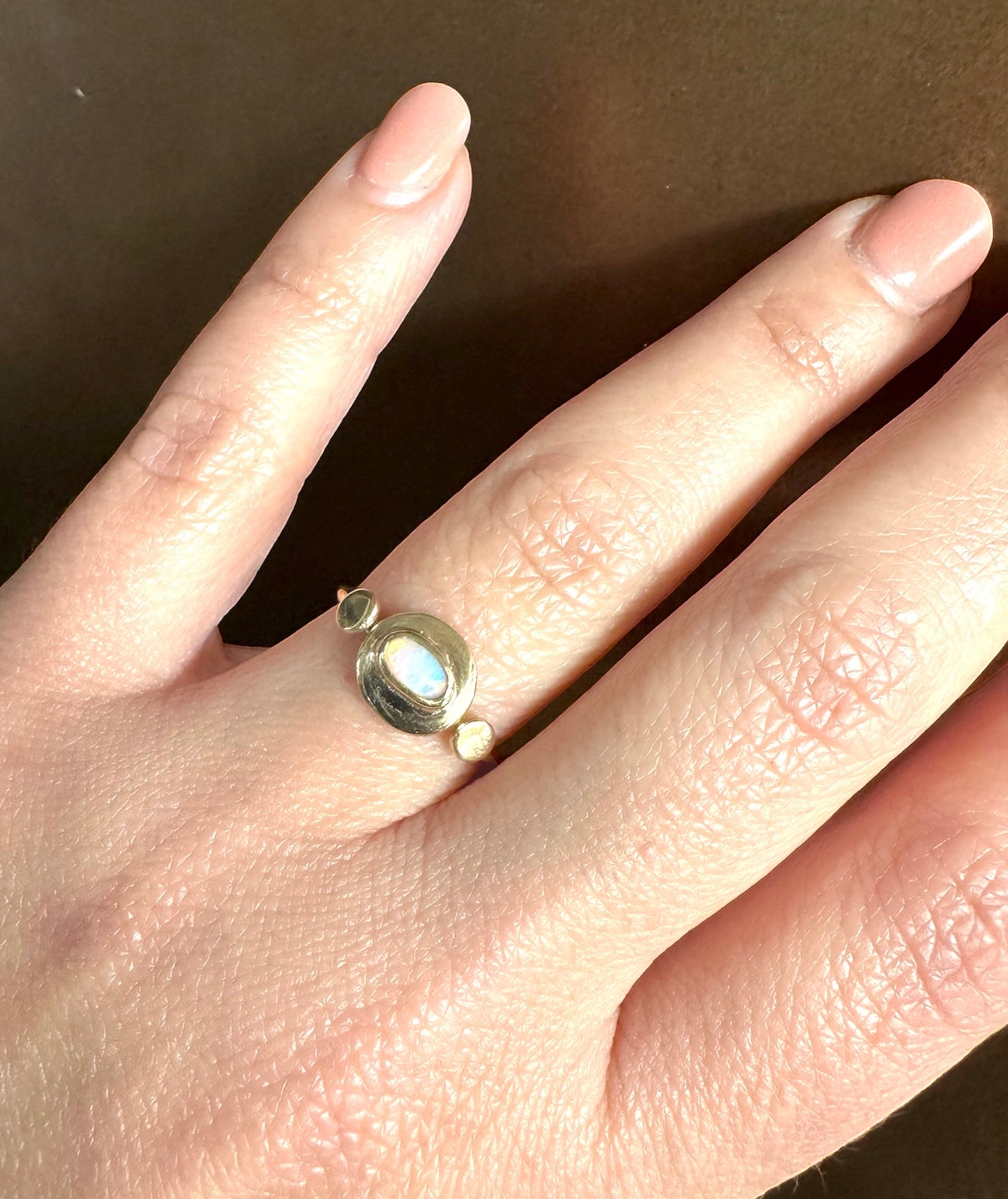 Opal and 14K gold ring