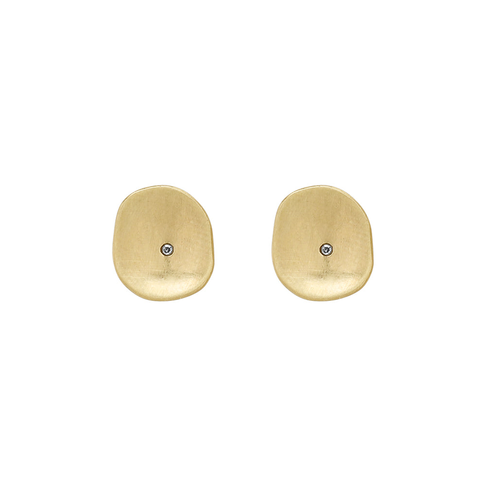 9k yellow gold & diamonds Celeste Earrings
