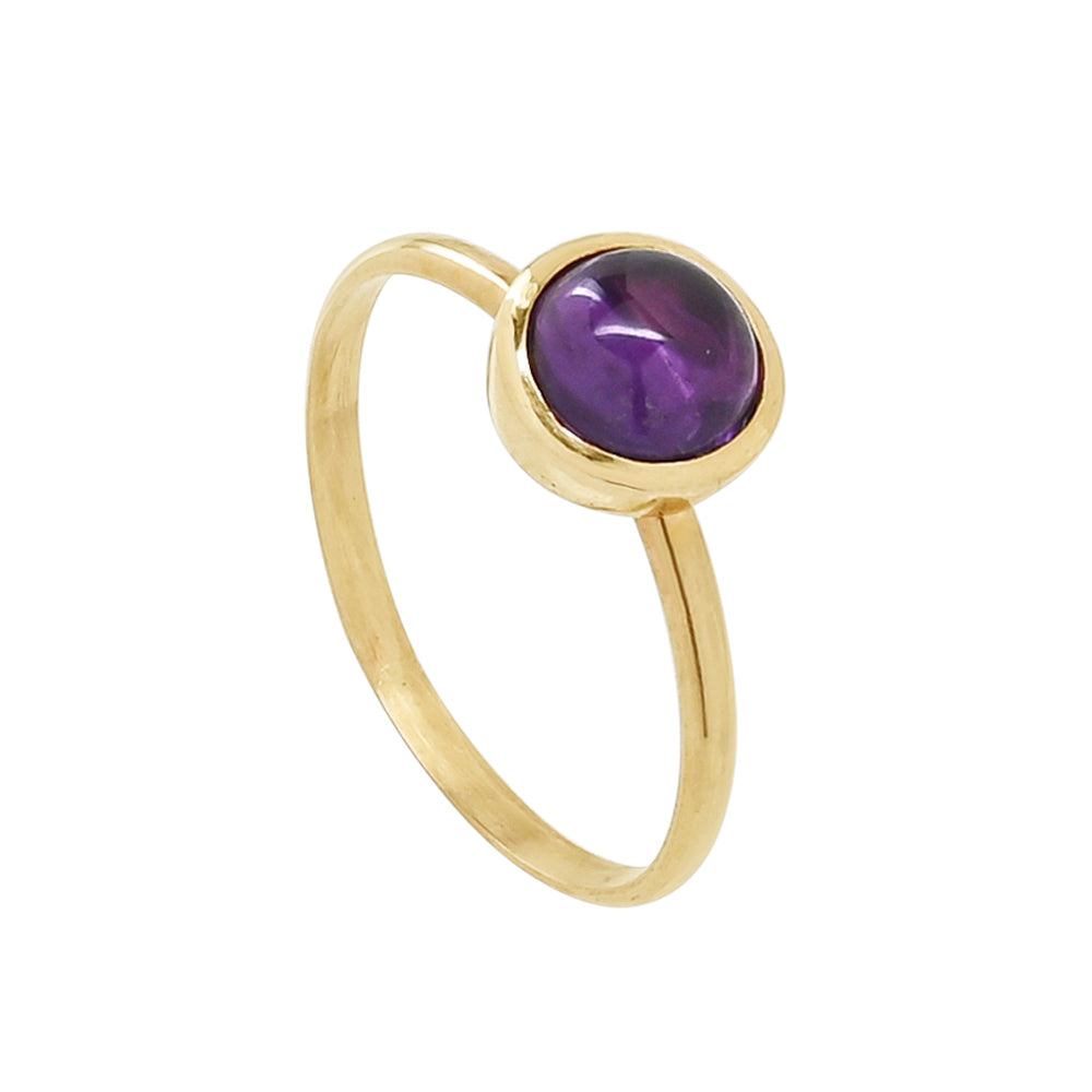 14k yellow gold & amethyst Drops Ring