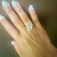Tondo ring with rose quartz