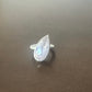 Tondo ring with rose quartz