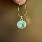 14k gold necklace with Prasiolite