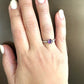 Sterling silver and 14k yellow gold & amethyst Drops Ring