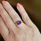 Amethyst and 14k gold ring