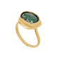 14k yellow gold & raw Emerald Ring